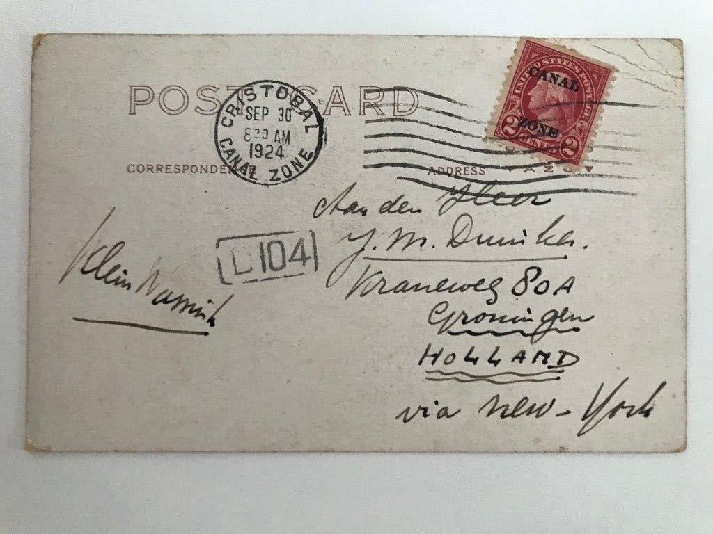 poststuk Amerika 1924 met opdruk Canal Zone, Postzegels en Munten, Ophalen of Verzenden, Gestempeld, Noord-Amerika