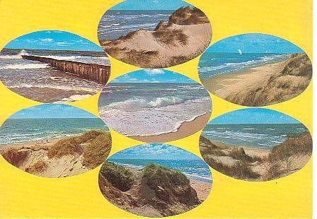 Ansichtkaart	Zeeland	Strand	7-luik	Duinen, Verzenden, 1960 tot 1980, Ongelopen, Zeeland