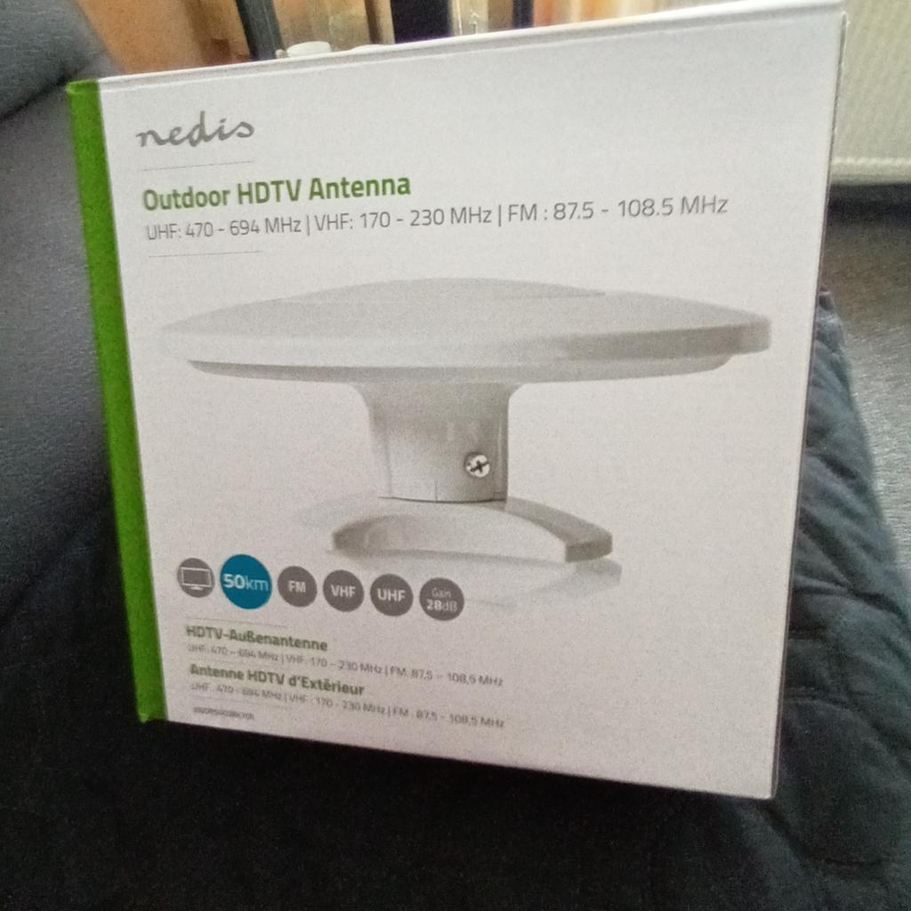 Nedis Outdoor HDTV Antenne - Nieuw in doos, Telecommunicatie, Ophalen of Verzenden, Nieuw, Antenne