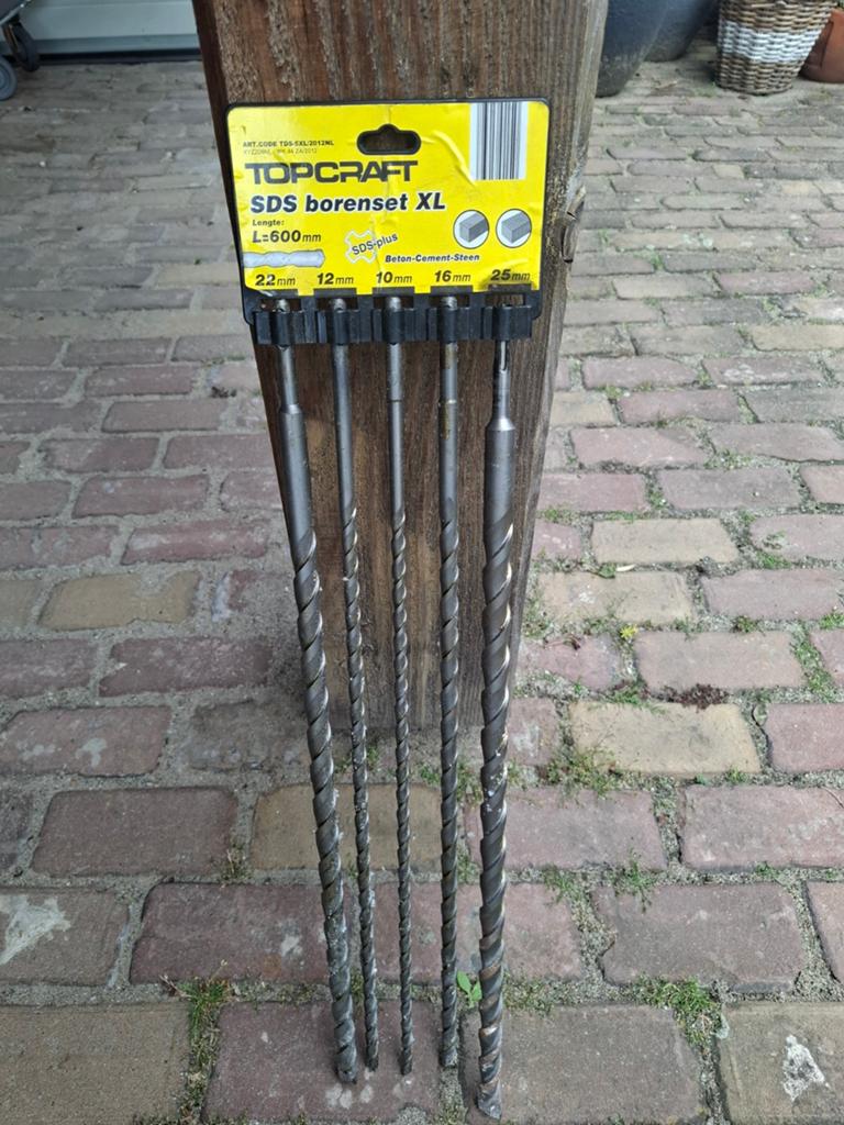 TOPCRAFT SDS borenset XL - 5 delig, 600mm lang, Doe-het-zelf en Verbouw, Ophalen of Verzenden, Boor- en/of Breekhamer