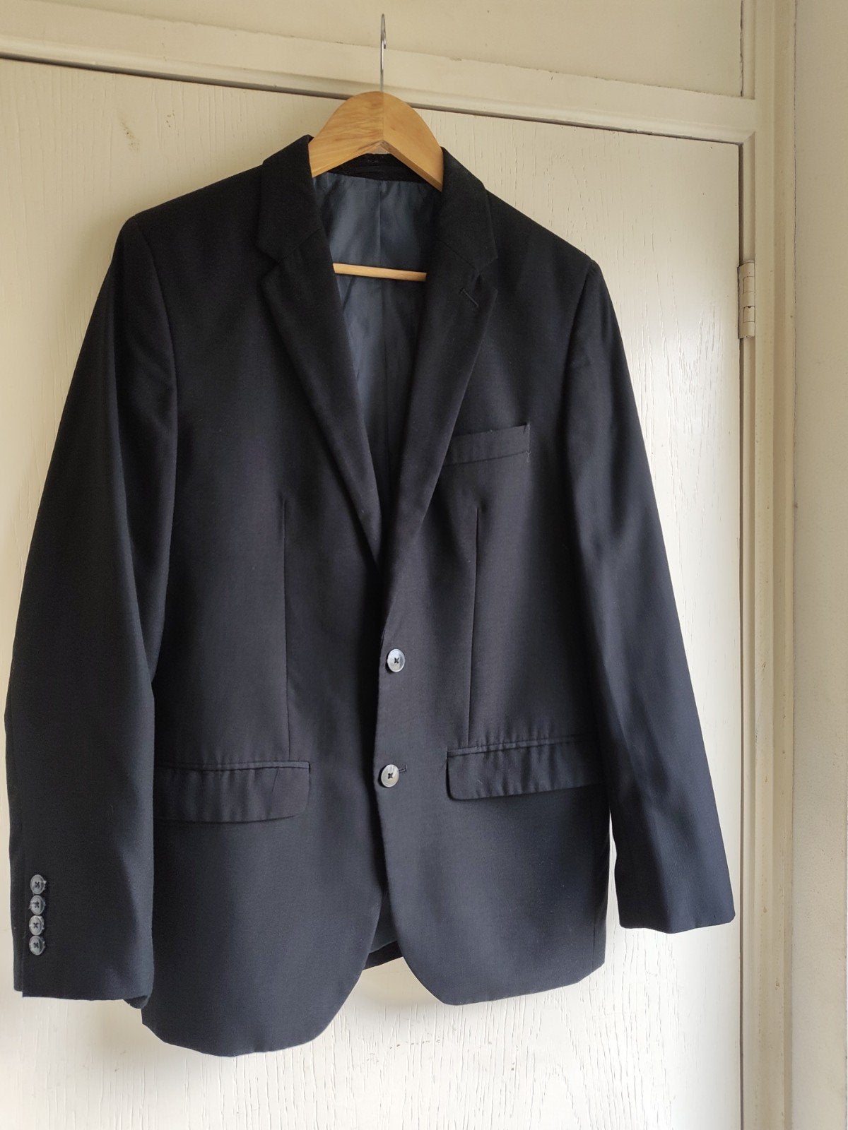 Angelo Litrico Zwart Coltrui Collectie Maat 44, Kleding | Heren, Kostuums en Colberts, Angelo Litrico, Zwart, Ophalen of Verzenden
