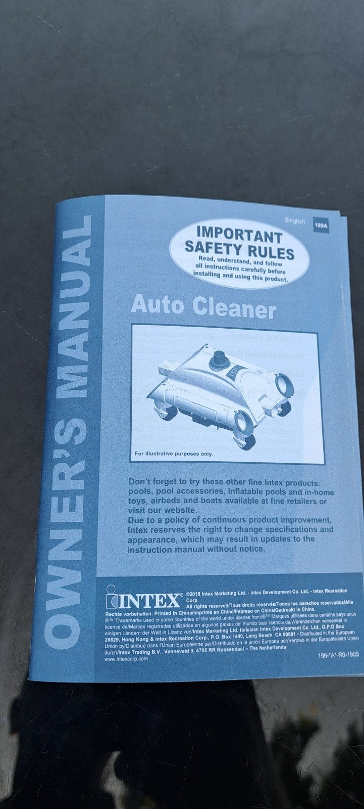 Intex Auto Pool Cleaner (zwembad stofzuiger) met slangen, Tuin en Terras, Ophalen of Verzenden, Gebruikt