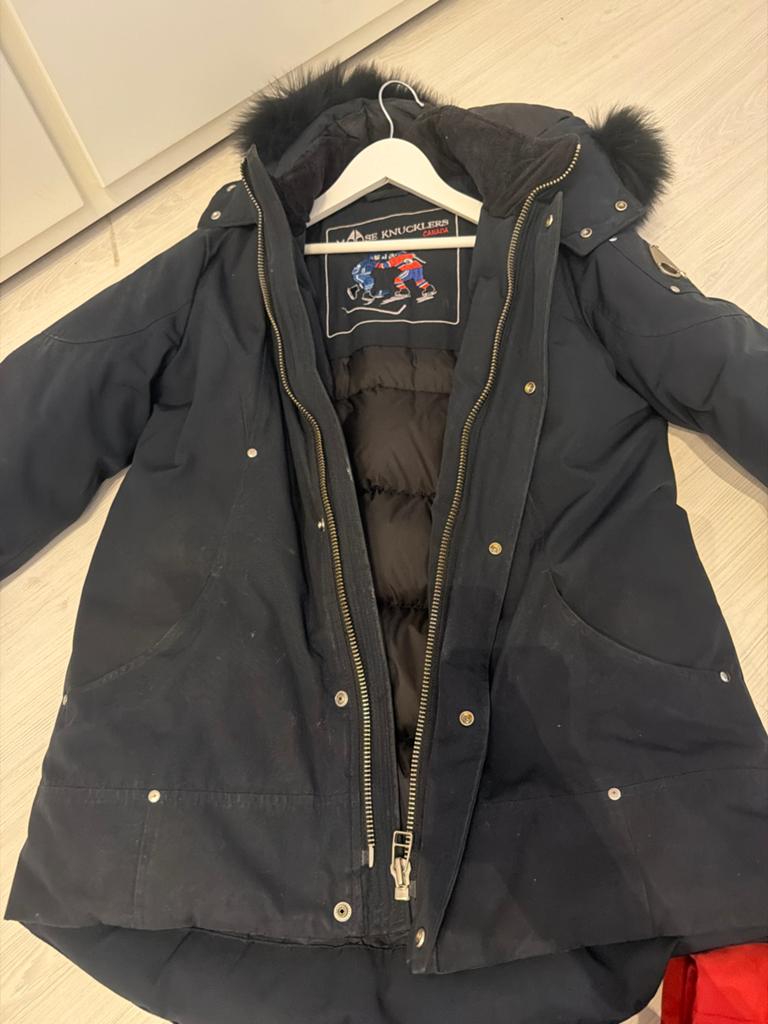 Moose Knuckles jas, Kleding | Dames, Jassen | Winter, Ophalen of Verzenden, Gedragen, Maat 46/48 (XL) of groter, Zwart
