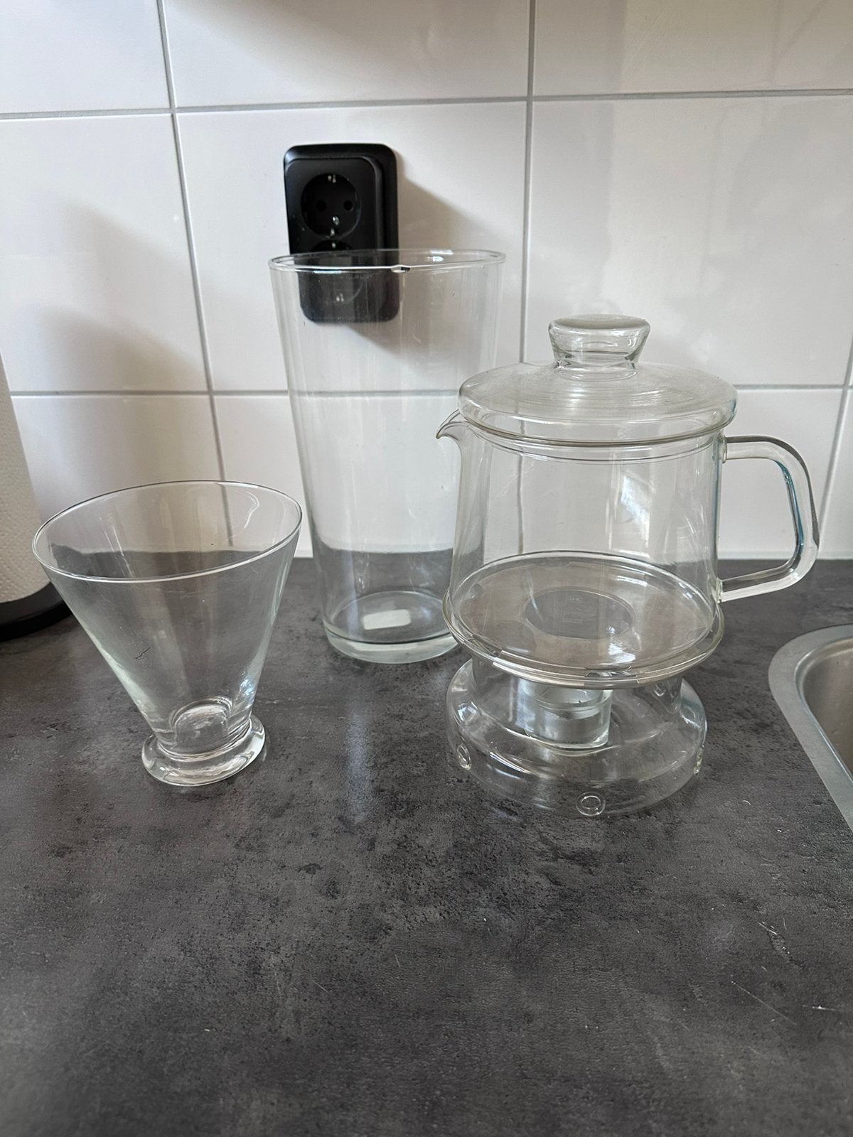 Vasen en theepot GRATIS, Huis en Inrichting, Woonaccessoires | Vazen, Ophalen, Zo goed als nieuw, Glas