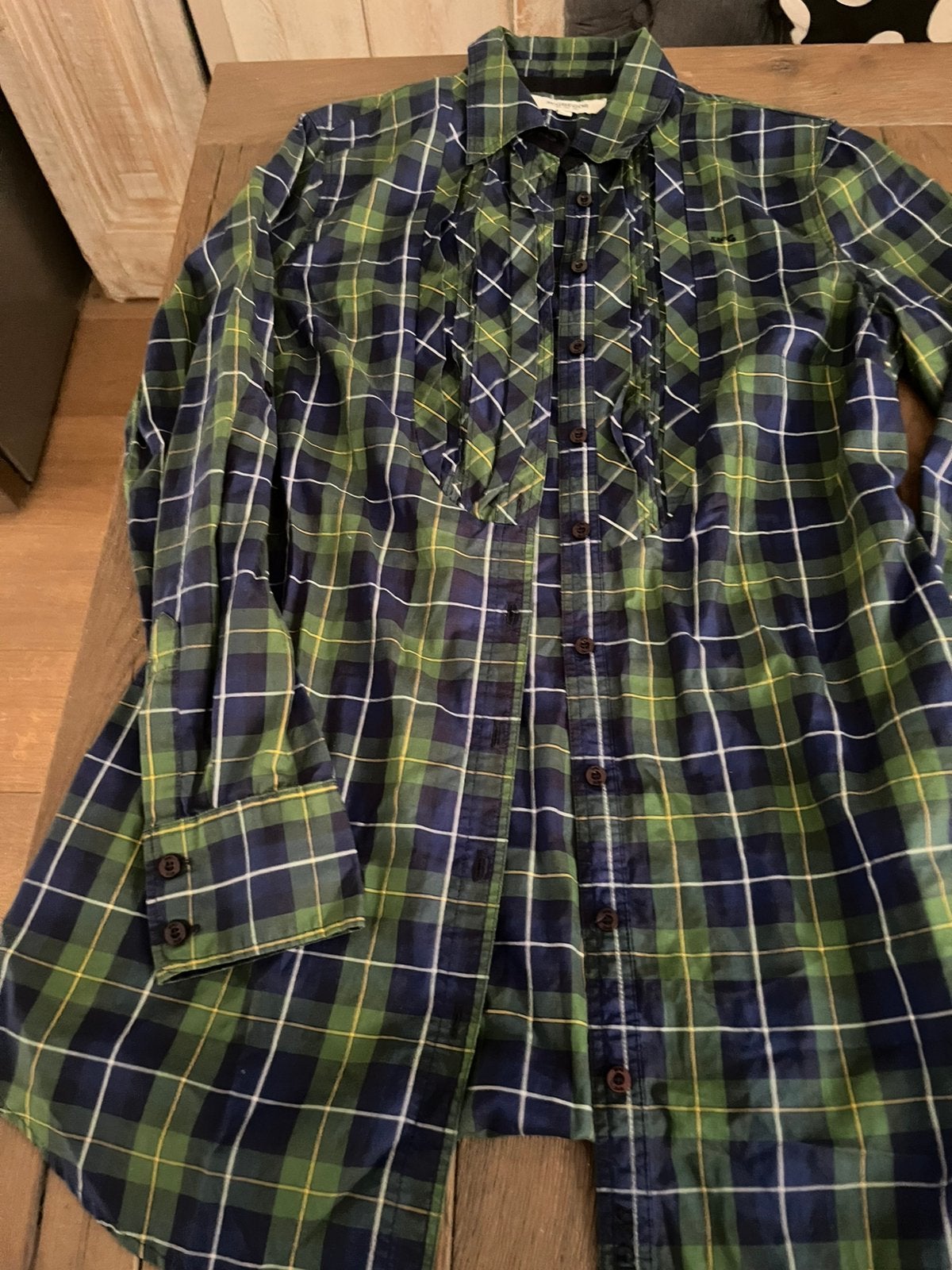 Mc Gregor blouse geruit 38, Ophalen of Verzenden, Zo goed als nieuw, Maat 38/40 (M), Blauw
