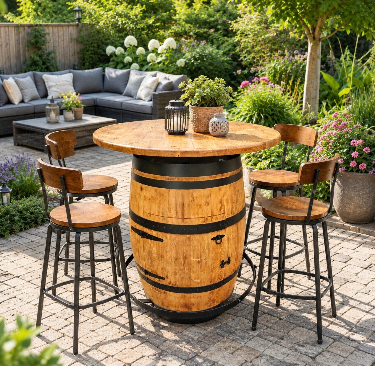 statafel , wijnvat statafel , barrelbar , biertafel, Ophalen, Nieuw