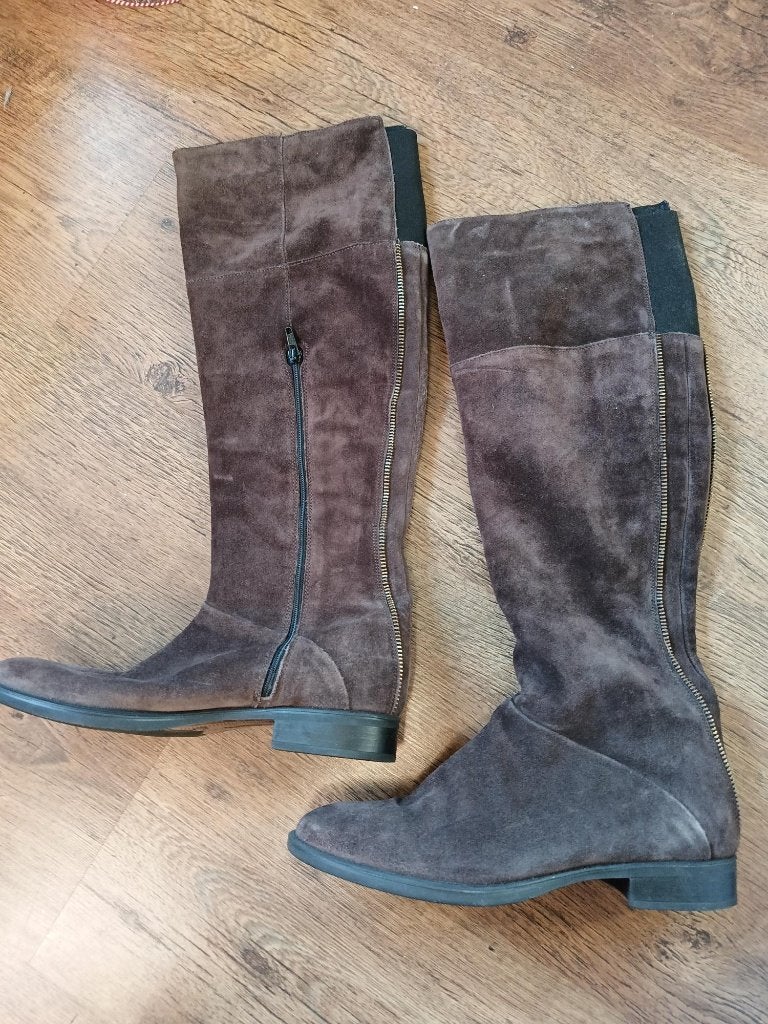 Nieuwe hoge bruin suede leren laarzen van Choizz, maat 40, Hoge laarzen, Bruin, Choizz, Nieuw