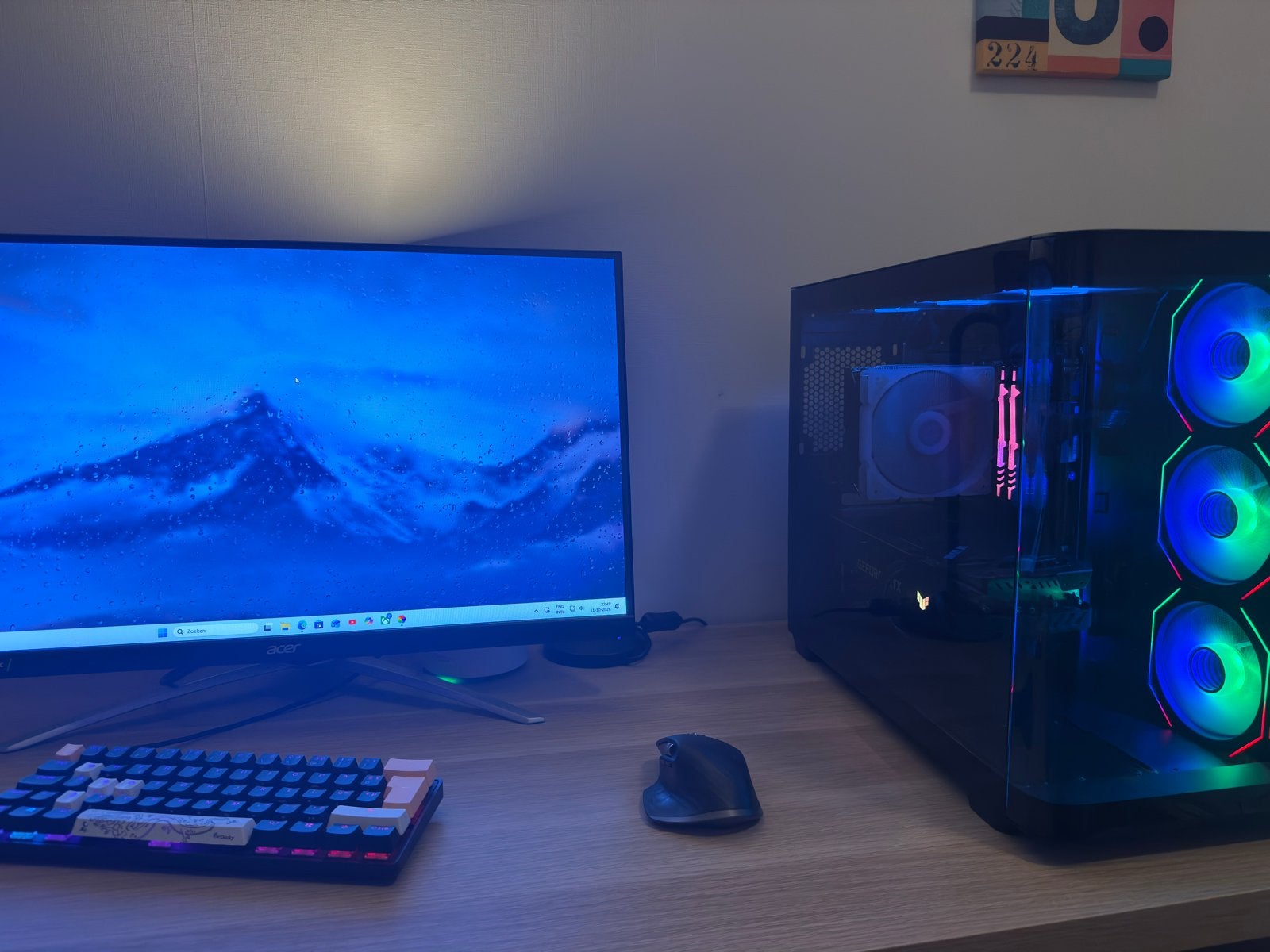 Game PC Set | RTX 3060 | 27 inch 240Hz Gaming Monitor, Ophalen, AMD Ryzen 5, Zo goed als nieuw, 2 TB