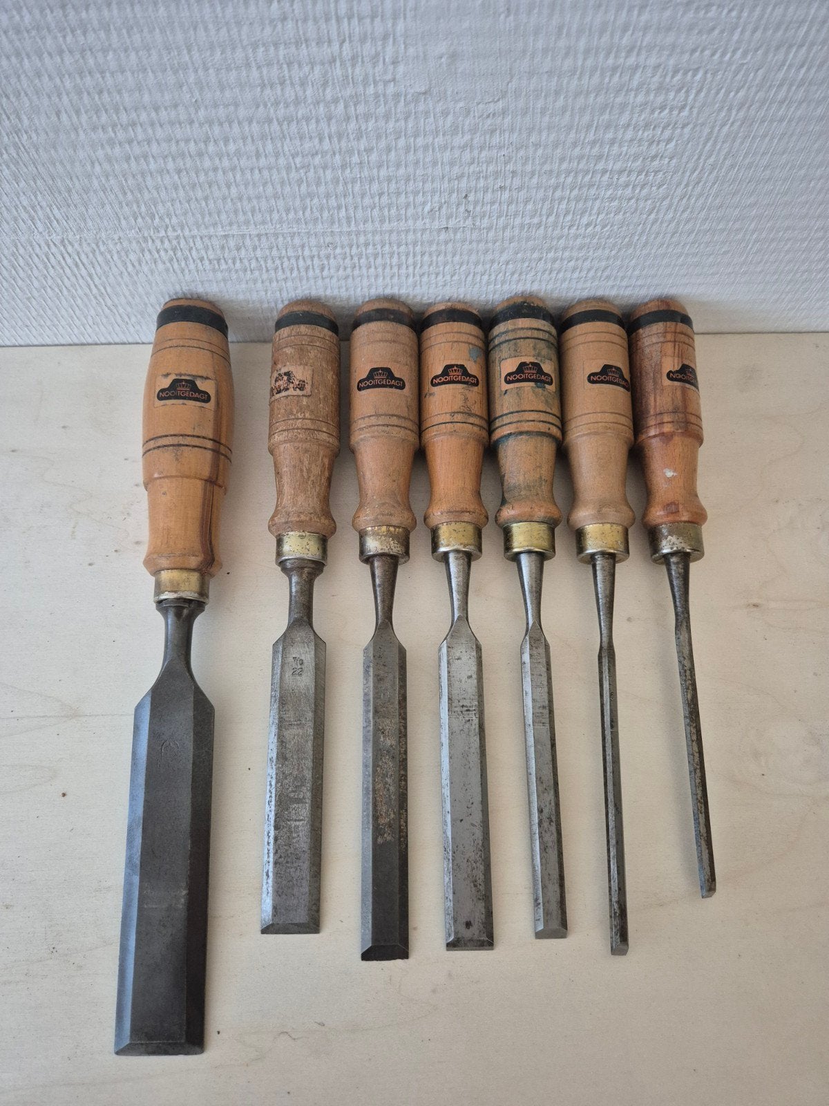 Nooitgedagt beitelset met houten hecht (K), Ophalen of Verzenden