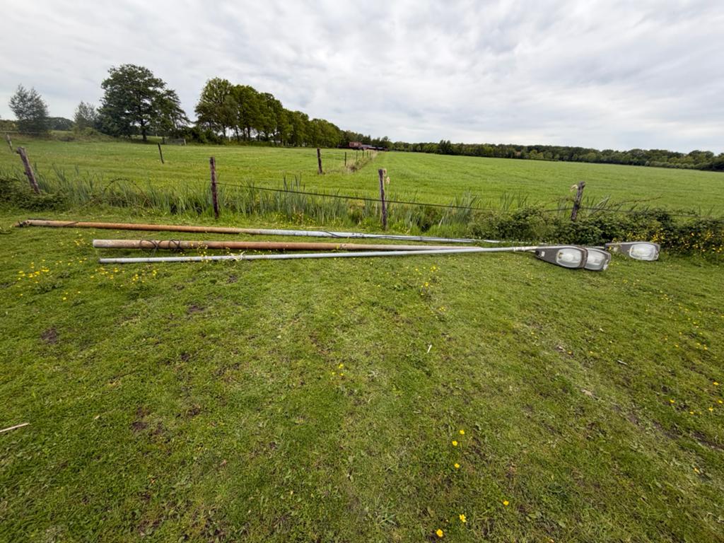 Lantaarnpalen te koop, diverse maten, Ophalen, Gebruikt, Staande lamp, Netvoeding
