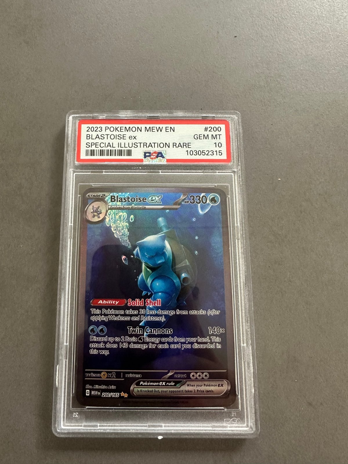 Blastoise ex Special Illustration Rare PSA 10 GEM MINT, Ophalen of Verzenden, Zo goed als nieuw, Losse kaart