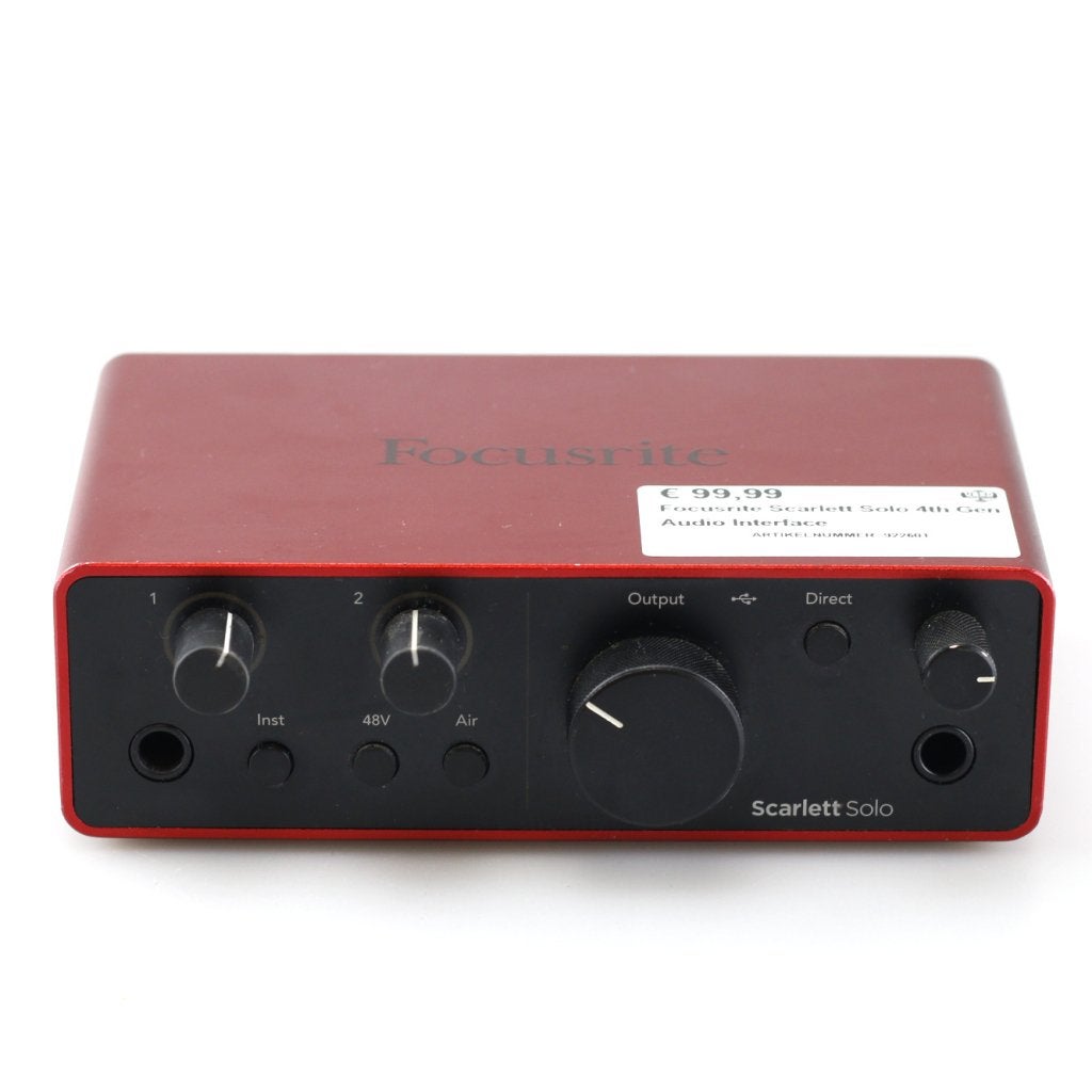 Focusrite Scarlett Solo 4th Gen Audio Interface, Focusrite, Zo goed als nieuw, https://support.focusrite.com/hc/nl/requests/new