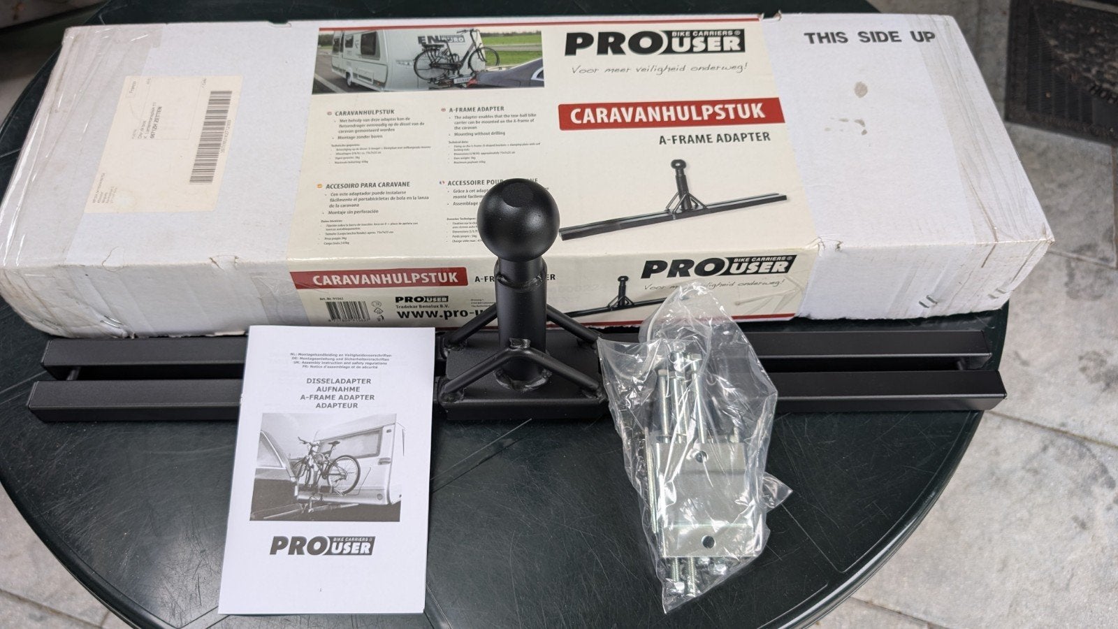 Kogel voor fietsendrager op caravan, Ophalen, Nieuw