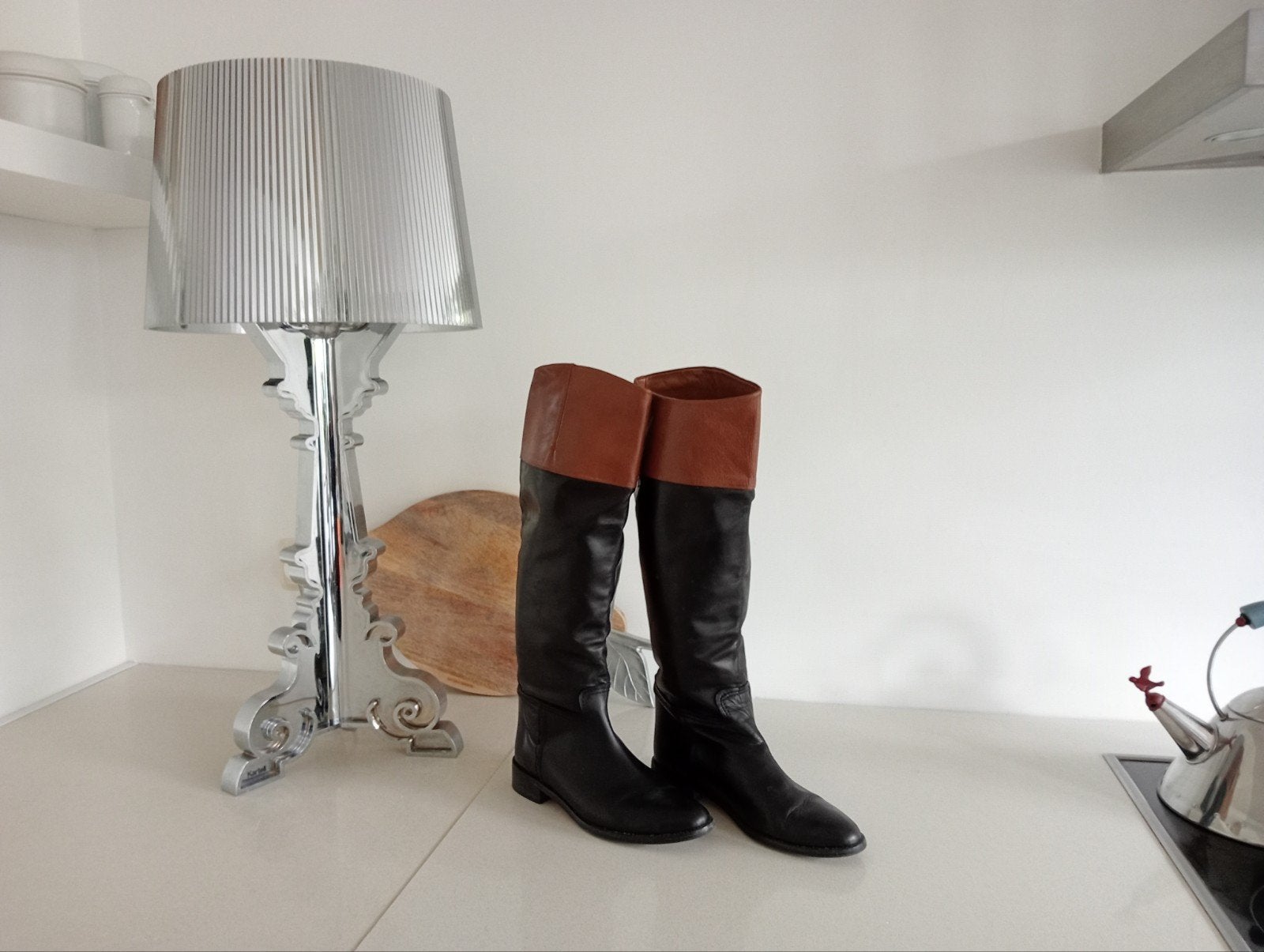 Zwarte leren hoge paardrijlaarzen met bruine schacht, Kleding | Dames, Schoenen, Ophalen of Verzenden, Zo goed als nieuw, Zwart