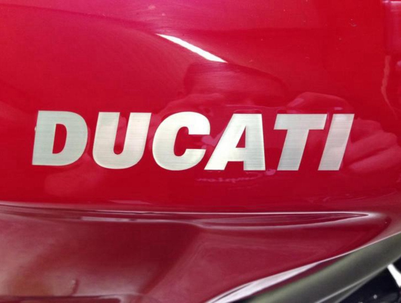 DUCATI corse echte alu look stickers, Ophalen of Verzenden, Nieuw