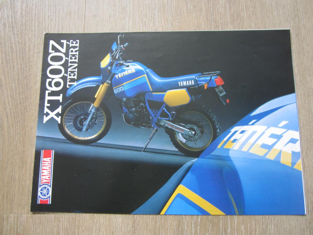 Yamaha XT 600 Z Tenere brochure folder 1986, Ophalen of Verzenden, Yamaha