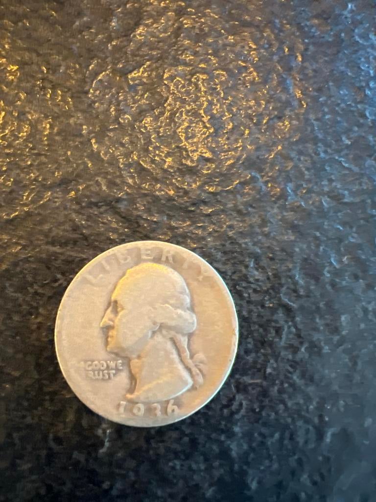 Zeldzame Amerikaanse Quarter Dollar 1936, Ophalen of Verzenden, Noord-Amerika, Losse munt, Zilver