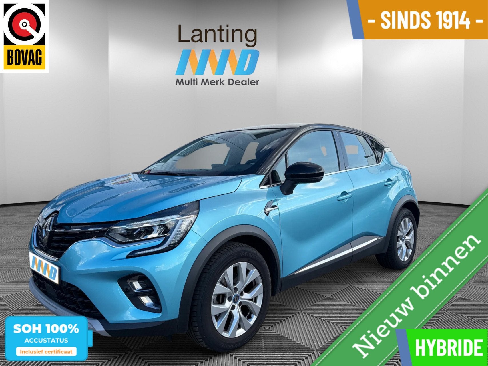 Renault Captur 1.6 E-Tech Plug-in Hybrid 160 Business, Gebruikt, 4 cilinders, Met garantie (alle), Blauw