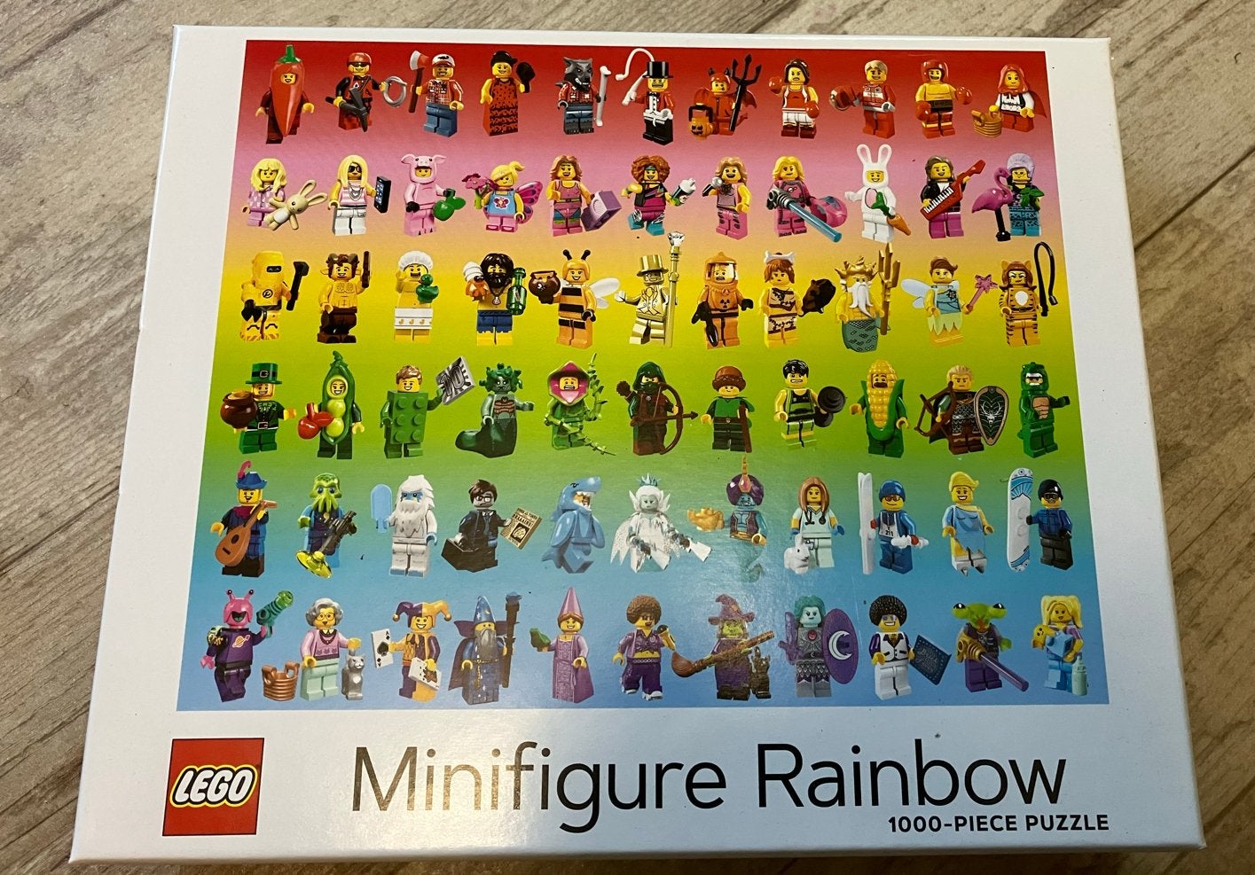 Lego Minifigure Rainbow Puzzel 1000 stukjes - Origineel, Ophalen of Verzenden, 500 t/m 1500 stukjes, Nieuw, Legpuzzel