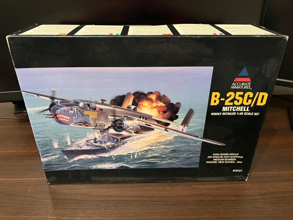 B-25C/D Mitchell 1/48 + Quickboost  Cowling, Overige merken, Ophalen of Verzenden, Zo goed als nieuw, Groter dan 1:72