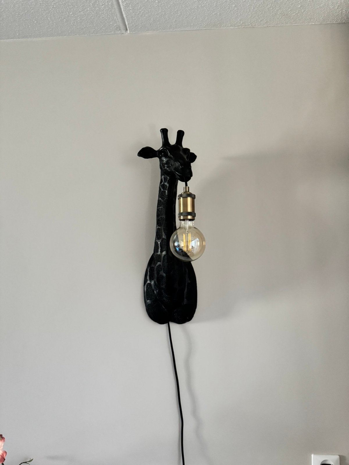Wandlamp Giraffe zwart, Ophalen of Verzenden, Zo goed als nieuw