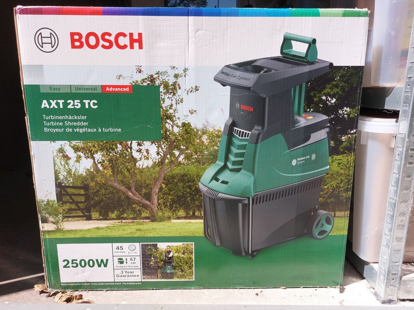 Bosch AXT 25 TC Elektrische Hakselaar - NIEUW IN DOOS, Ophalen, Nieuw