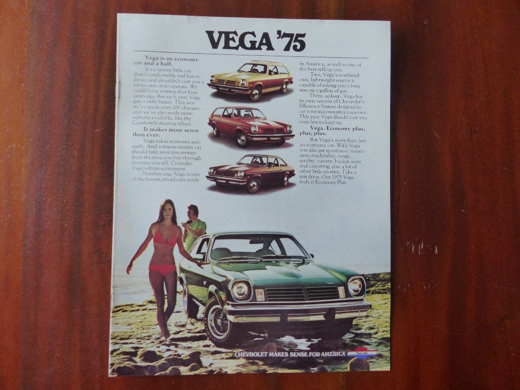 Chevrolet Vega 1975  brochure  USA, Boeken, Auto's | Folders en Tijdschriften, Verzenden, Zo goed als nieuw, Chevrolet
