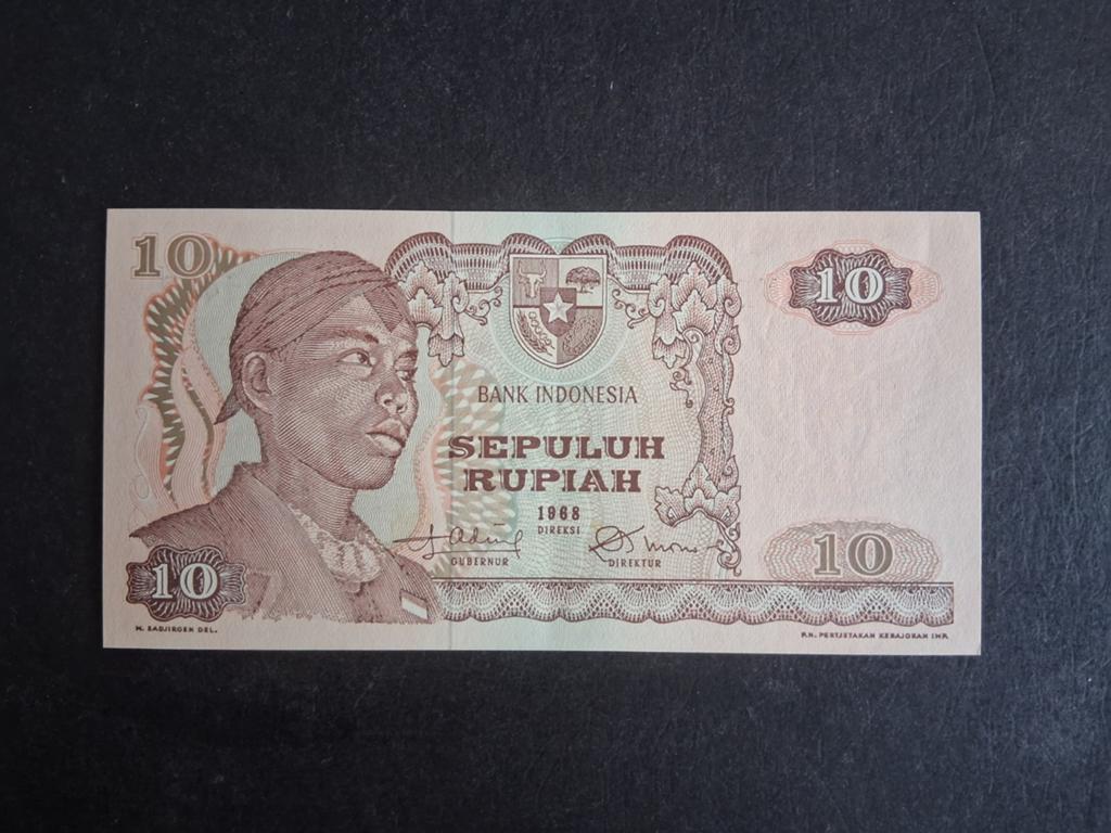 10 rupiah Indonesië unc 1968, Ophalen of Verzenden, Zuidoost-Azië, Los biljet