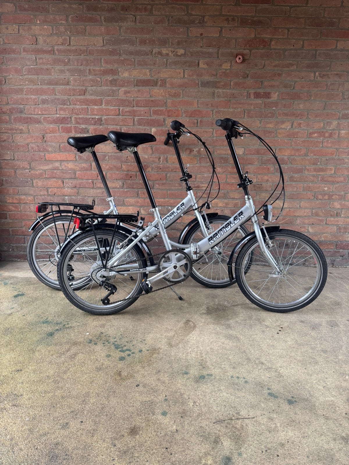 2 zilveren Rambler vouwfietsen, Fietsen en Brommers, 20 inch of meer, Gebruikt, Totaal opvouwbaar, Ophalen