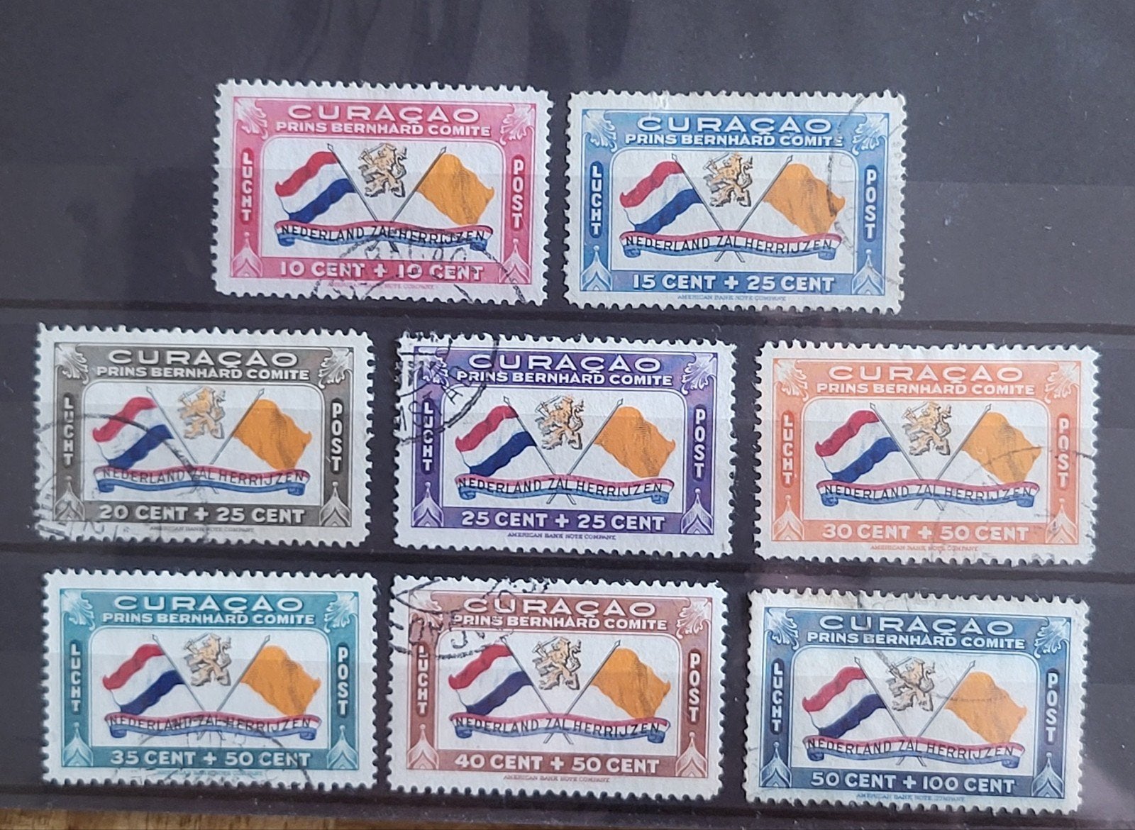 Curacao Luchtpost 18/25, Ophalen of Verzenden, Gestempeld