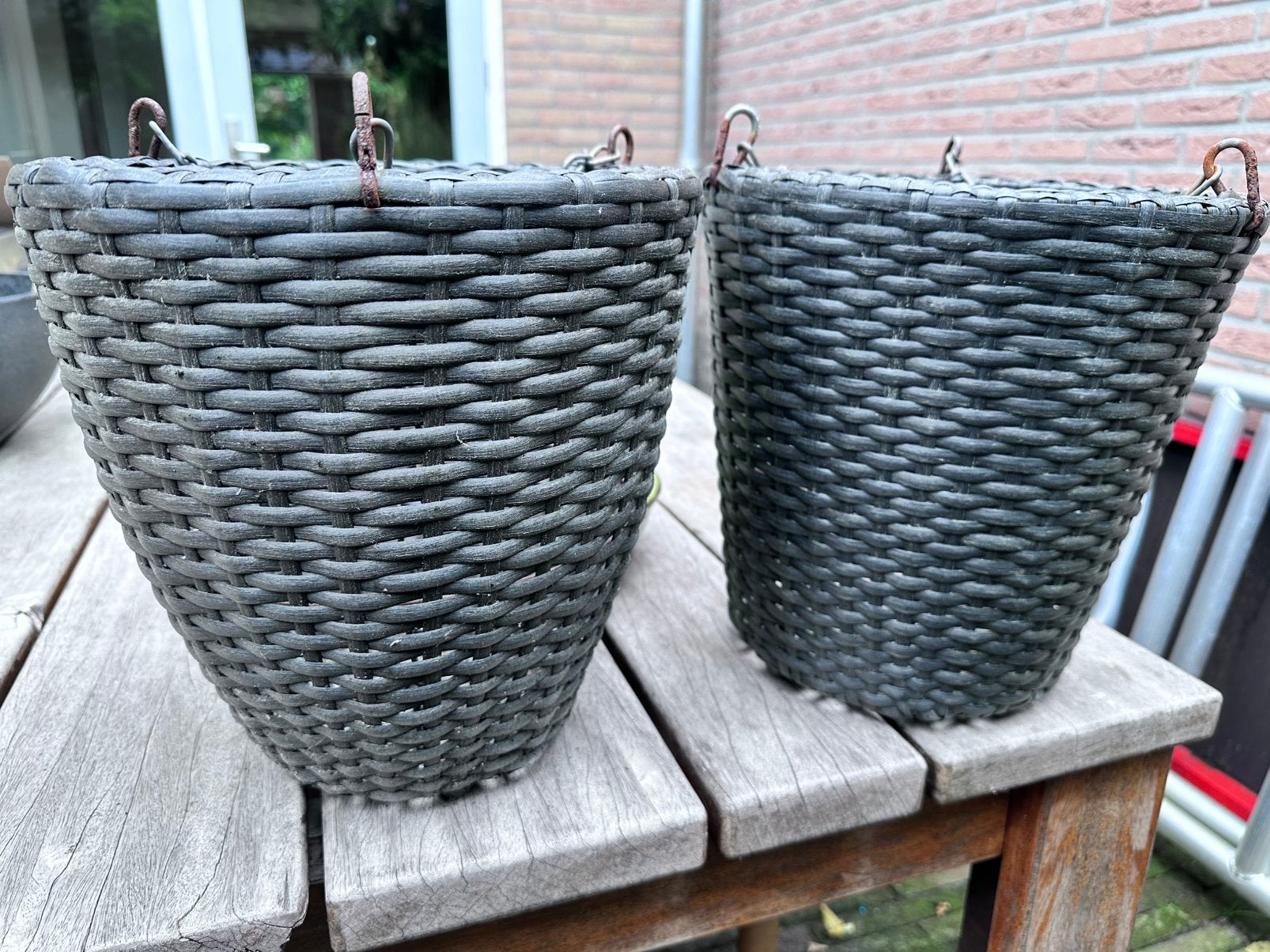 Hanging baskets, gevlochten, wicker, Kunststof, Gebruikt, Minder dan 30 cm, Minder dan 60 cm