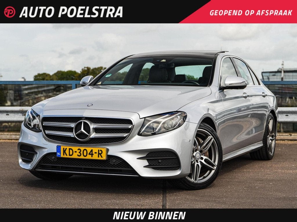 Mercedes-Benz E-klasse 200 AMG Line | Panoramadak | Leder |, Automaat, Achterwielaandrijving, Gebruikt, 4 cilinders