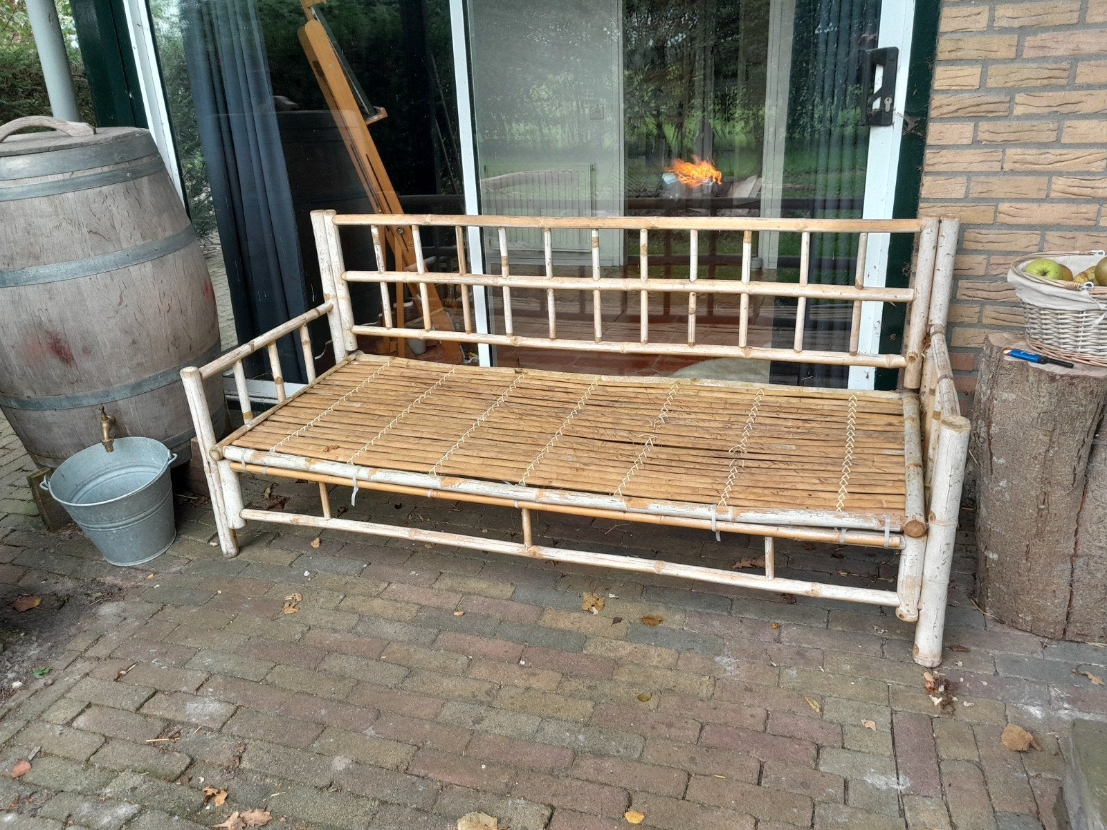 Gratis: Bamboe bankje (versteviging nodig), Ophalen