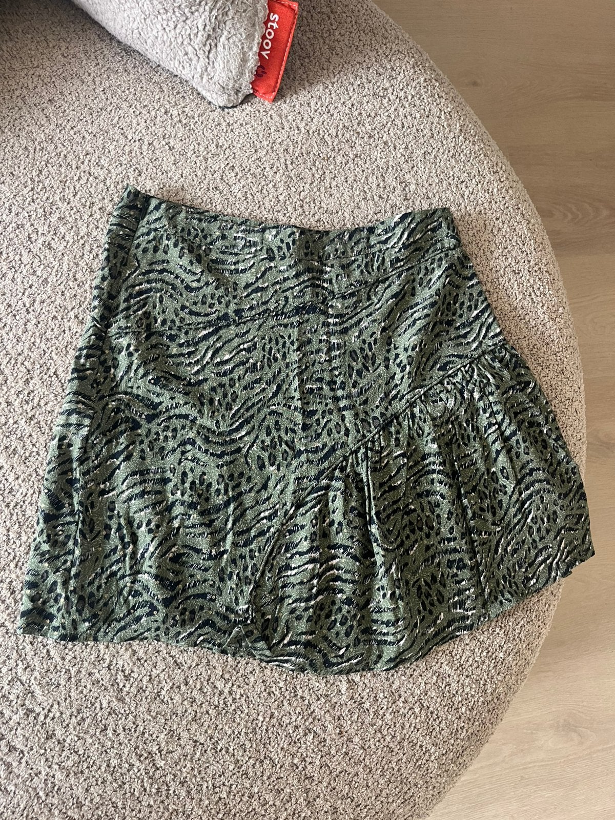 Y2K Cotton club Camouflage zebra plus tijger - viscose -  S, Ophalen of Verzenden, Zo goed als nieuw, Maat 36 (S), Boven de knie