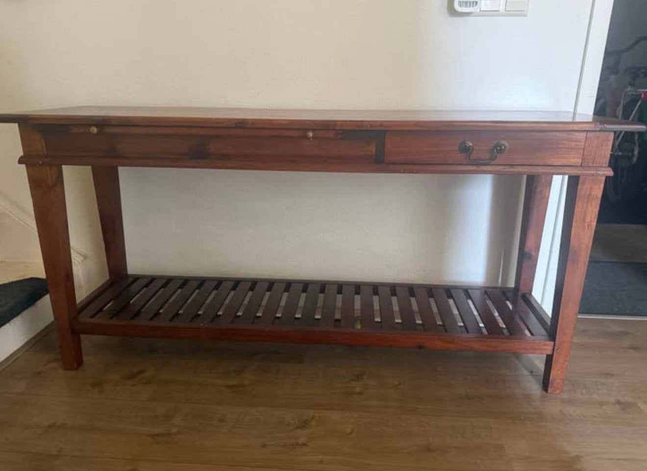 Kersen houten side table, Ophalen, 100 tot 150 cm, Zo goed als nieuw, 25 tot 50 cm