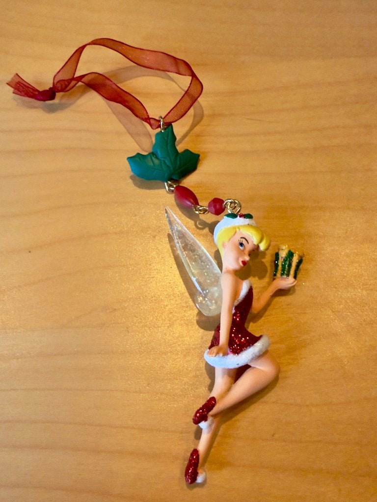 Disney Tinkerbel Kerst Hanger - 8cm, Verzamelen, Disney, Ophalen of Verzenden, Overige figuren, Zo goed als nieuw, Beeldje of Figuurtje