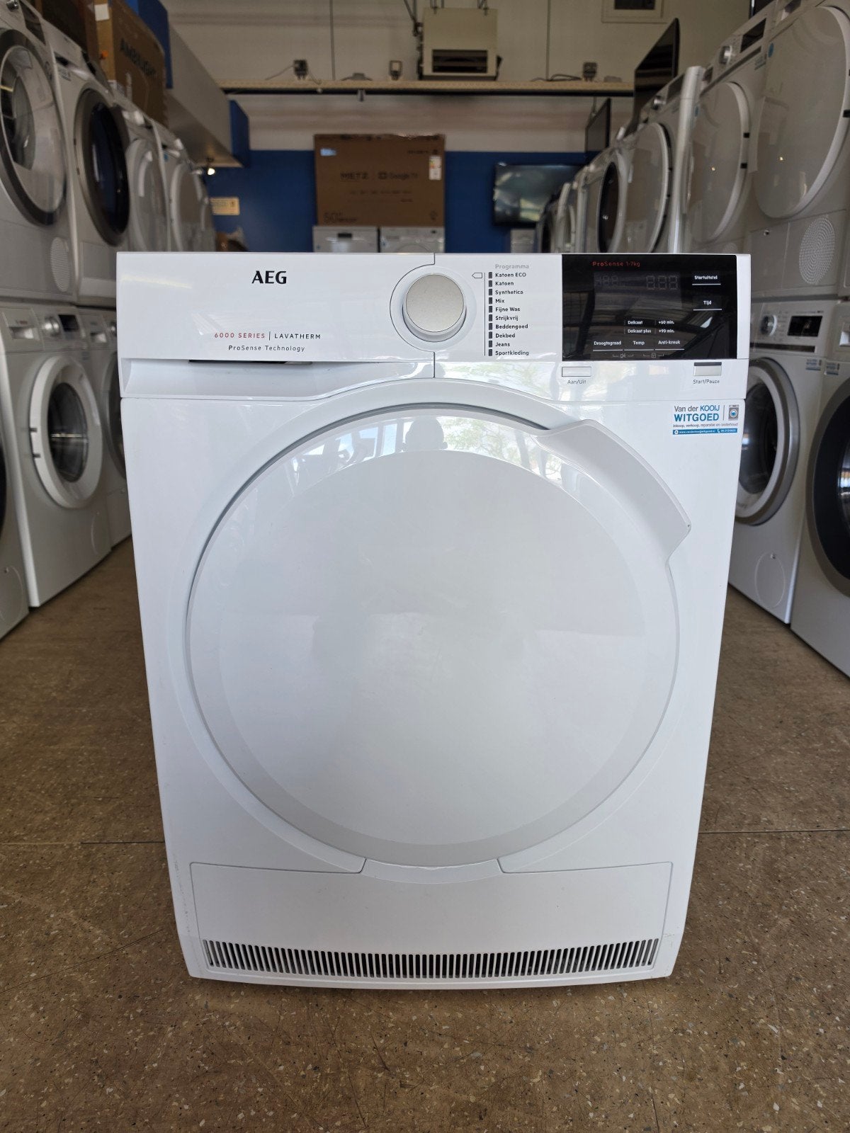 AEG 6000 Series condensdroger | 7 kilo | Gratis thuis 🚚✅️, AEG, Jirnsum, Anti-kreukfase, 8 tot 10 kg