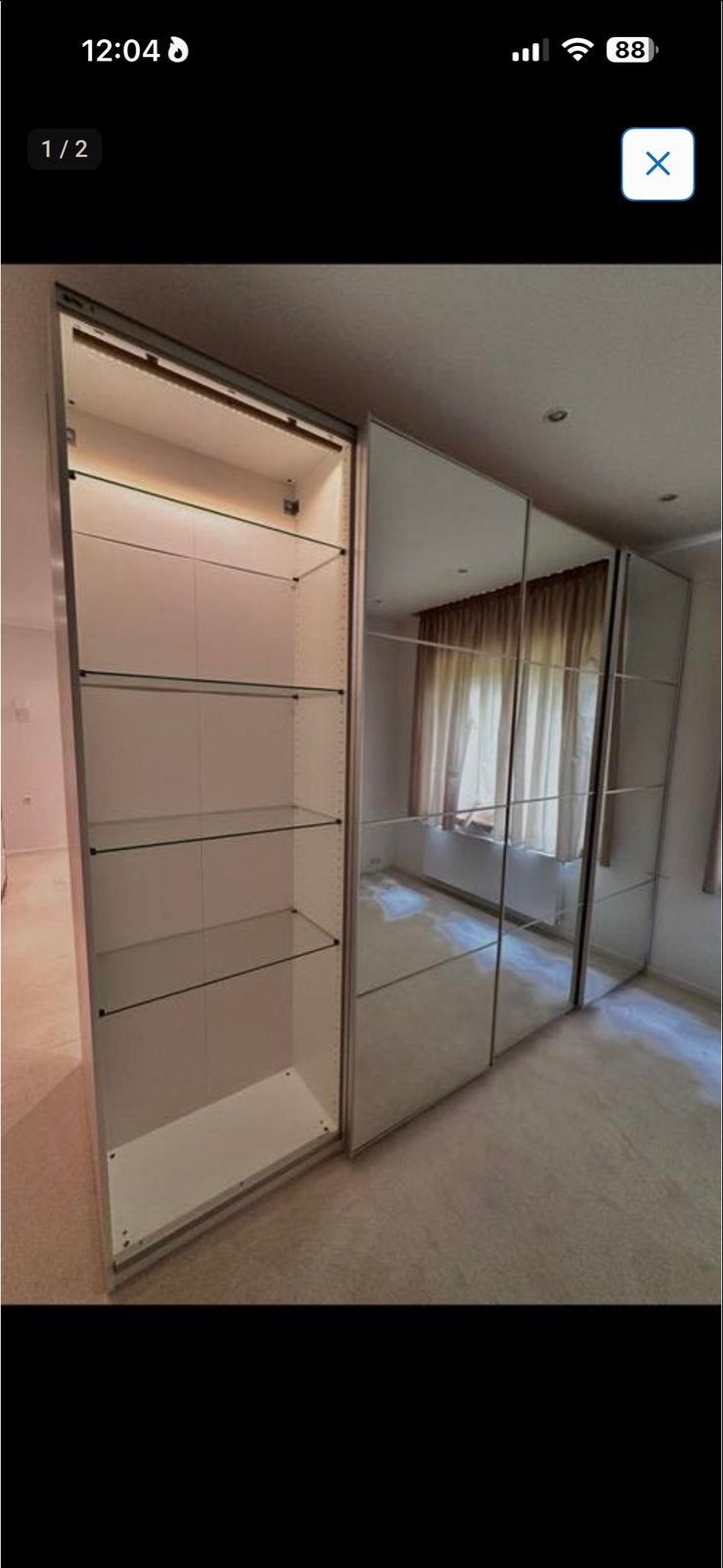 Kleding/ boeken kasten met glazen planken, 200 cm of meer, 150 tot 200 cm, Ophalen of Verzenden, Glas