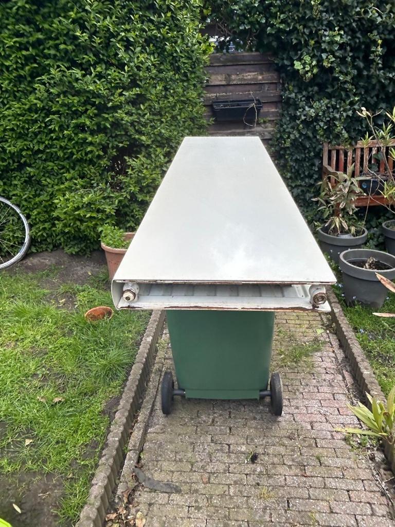 Verticale radiator vlakke voorzijde Wit, Ophalen, Gebruikt, Radiator, Minder dan 60 cm