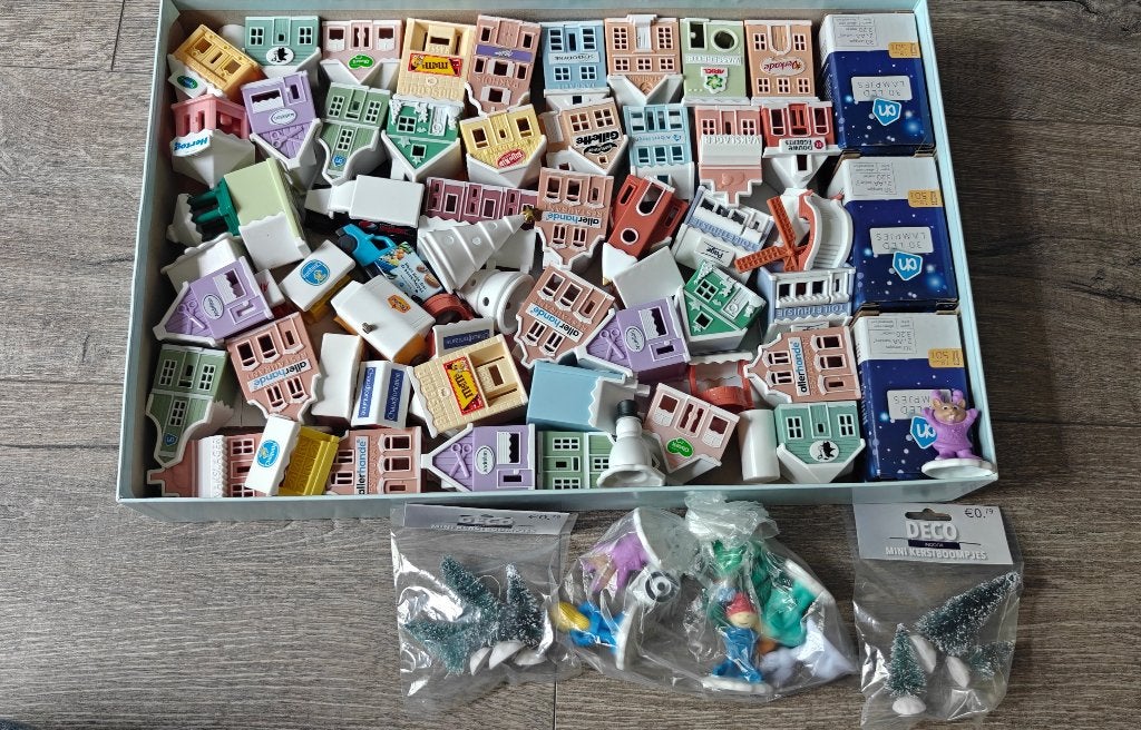 Compleet AH kerstdorp met accessoires, Verzamelen, Albert Heijn, Ophalen of Verzenden