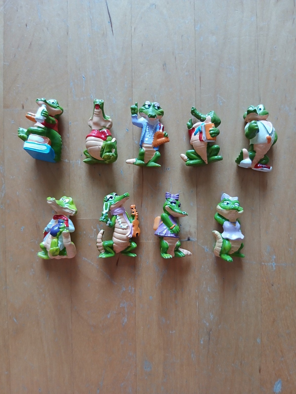 9 Krokoschule figuurtjes - Kindersurprise / Ferrero, Ophalen of Verzenden, Hardplasticfiguren