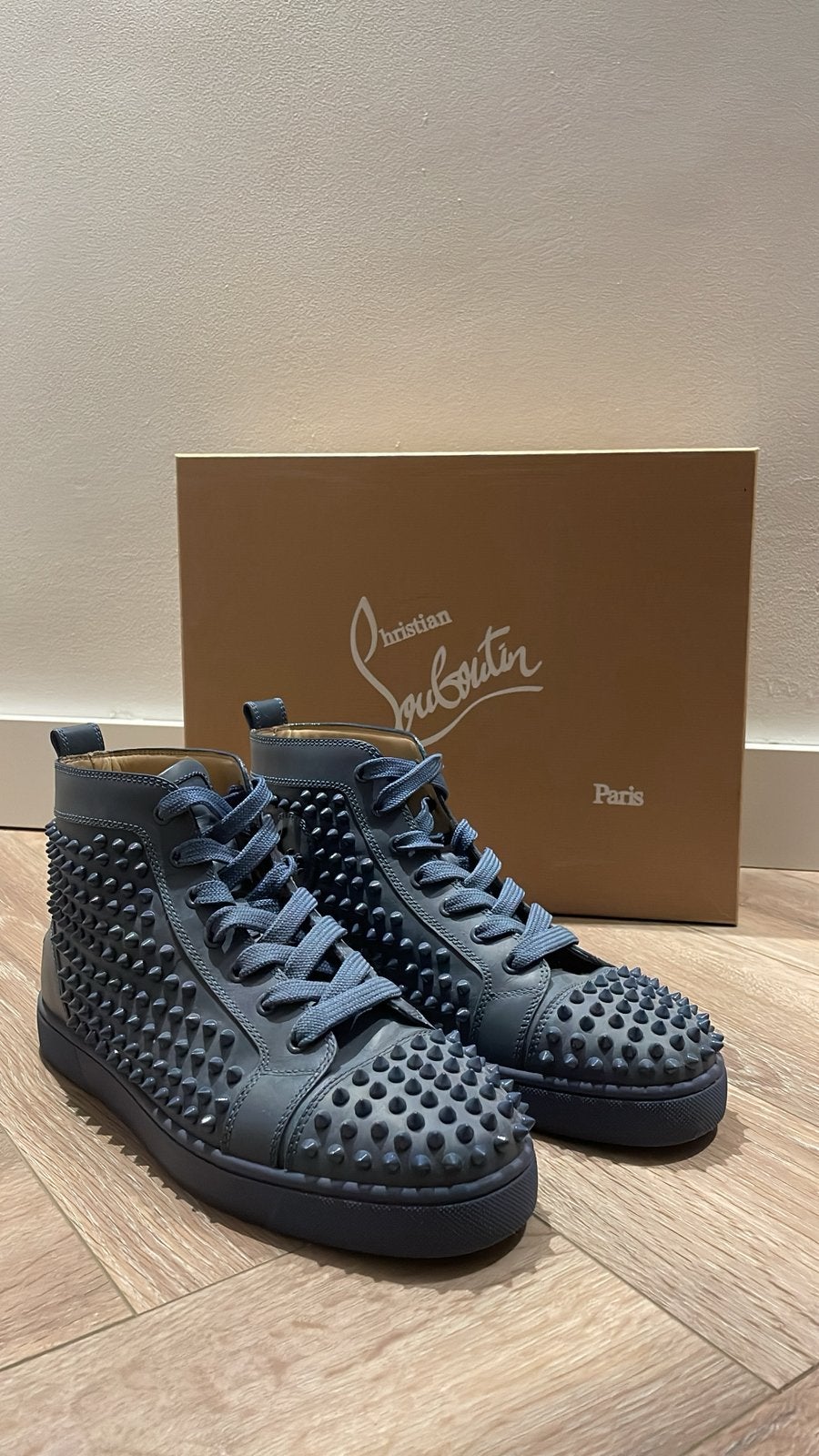 Christian Louboutin Schoenen, Ophalen, Blauw, Sneakers of Gympen, Zo goed als nieuw