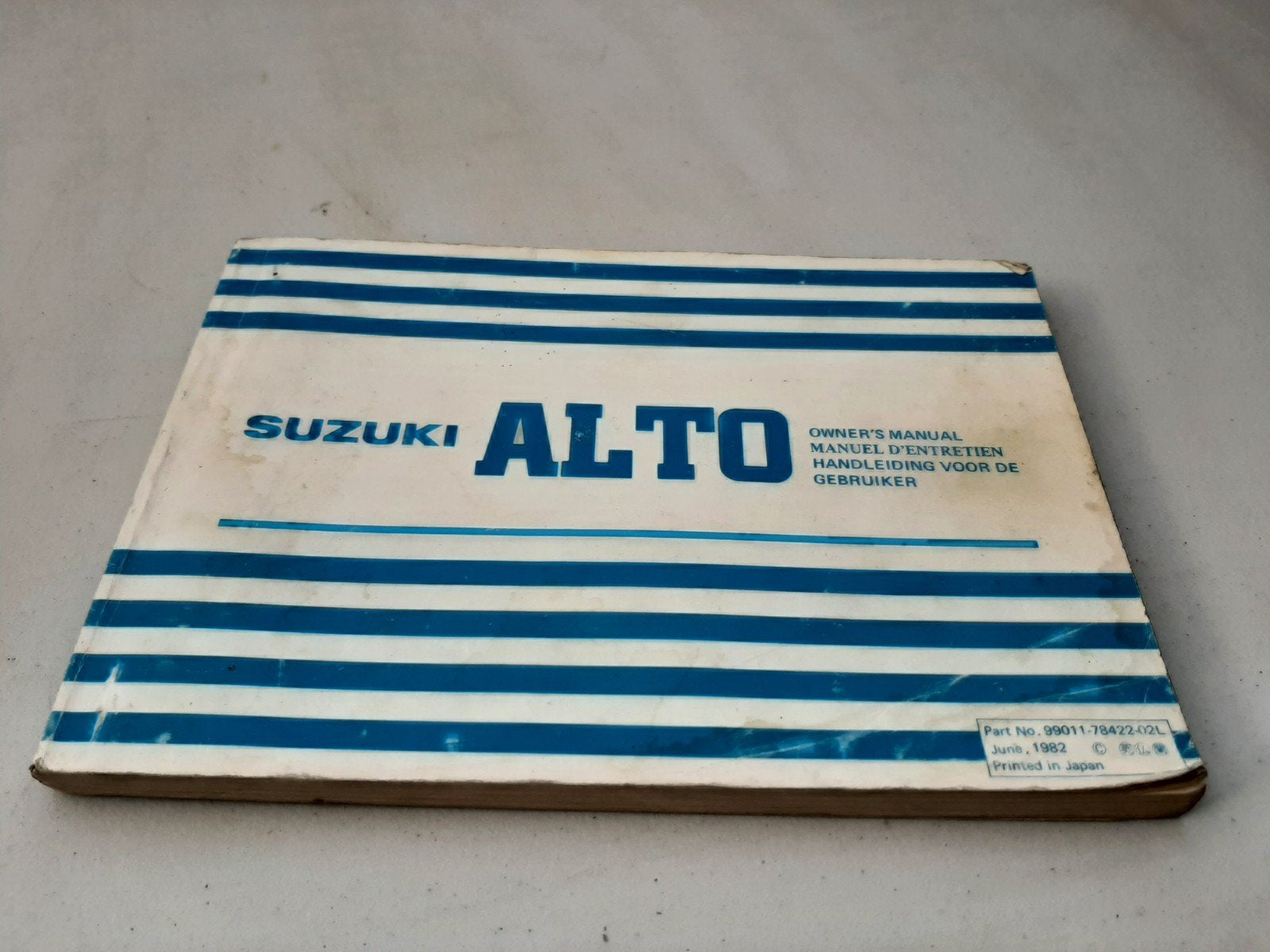 Suzuki Alto Gebruikershandleiding (Owner's Manual) 1982, Ophalen of Verzenden