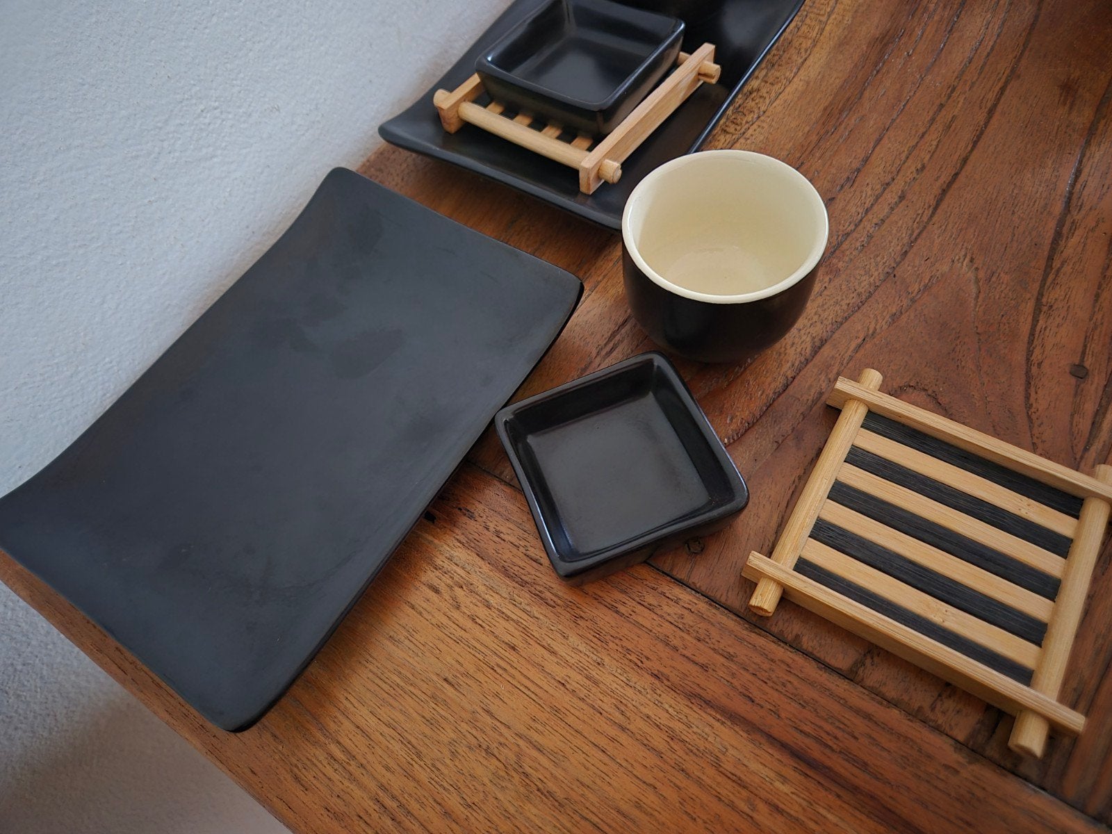 Luxe Japanse Sushi & Sake Serveerset voor 2 personen, Ophalen of Verzenden, Keramiek, Overige stijlen, Kop(pen) en/of Schotel(s)