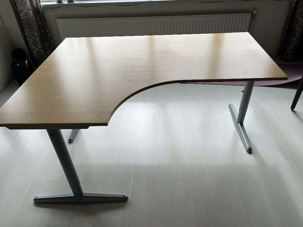 hoekbureau Ikea, Ophalen, 160 cm, Gebruikt, In hoogte verstelbaar