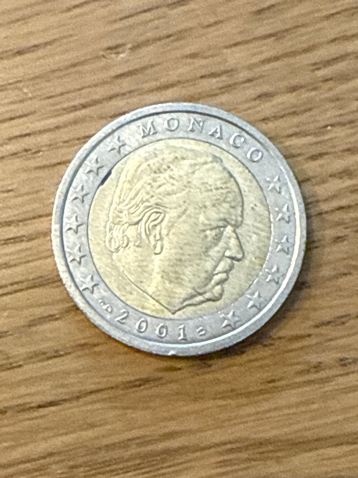 Zeldzame 2 Euro munt Monaco 2001 - Prins Rainier III, Postzegels en Munten, Munten | Europa | Euromunten, Ophalen of Verzenden
