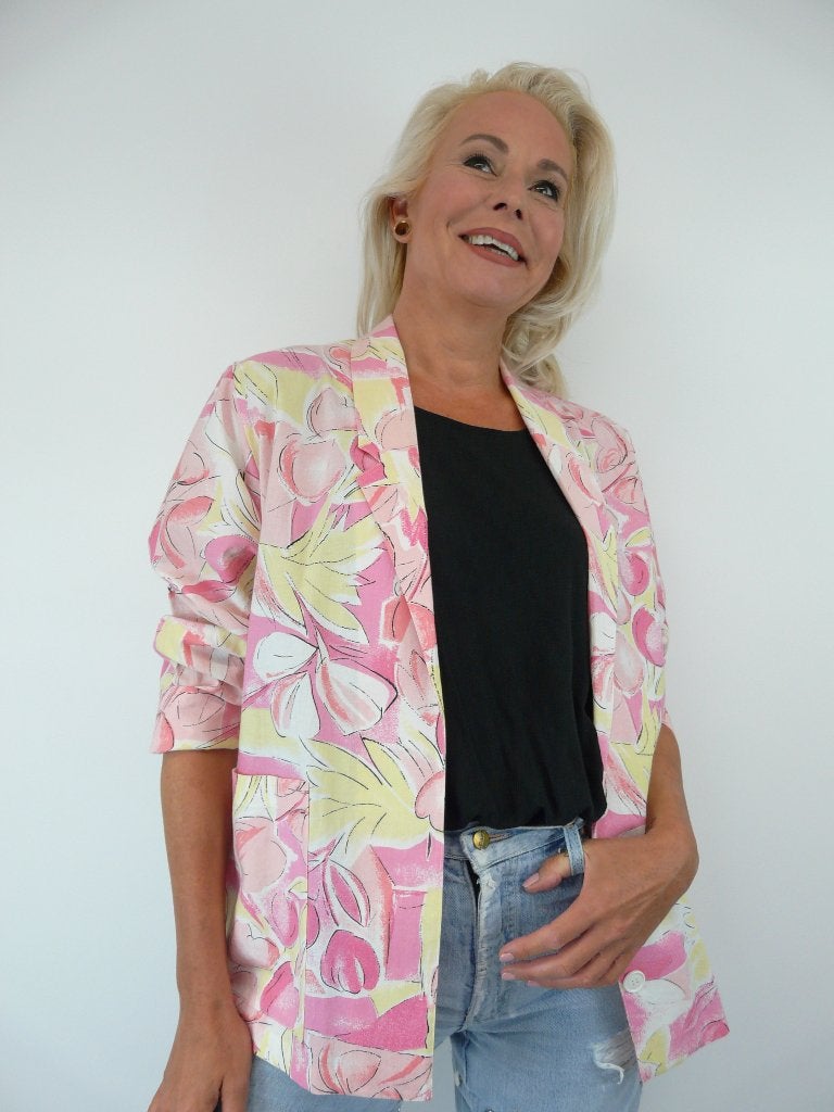 *Abfab Vintage Katoenen Blazer M*, Maat 38/40 (M), Ophalen of Verzenden, Zo goed als nieuw, Jasje