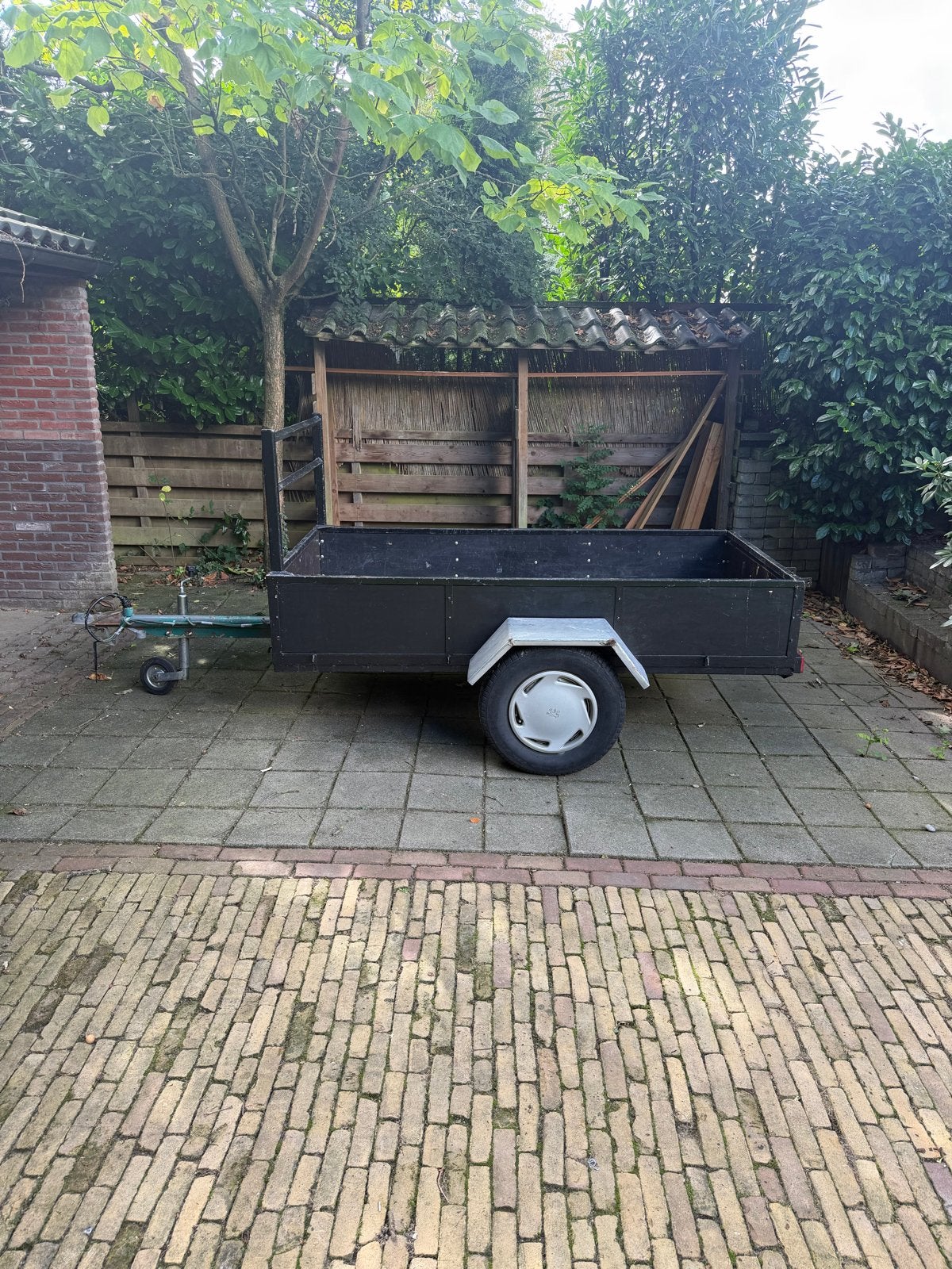 Stevige aanhanger met reling, Ophalen, Gebruikt