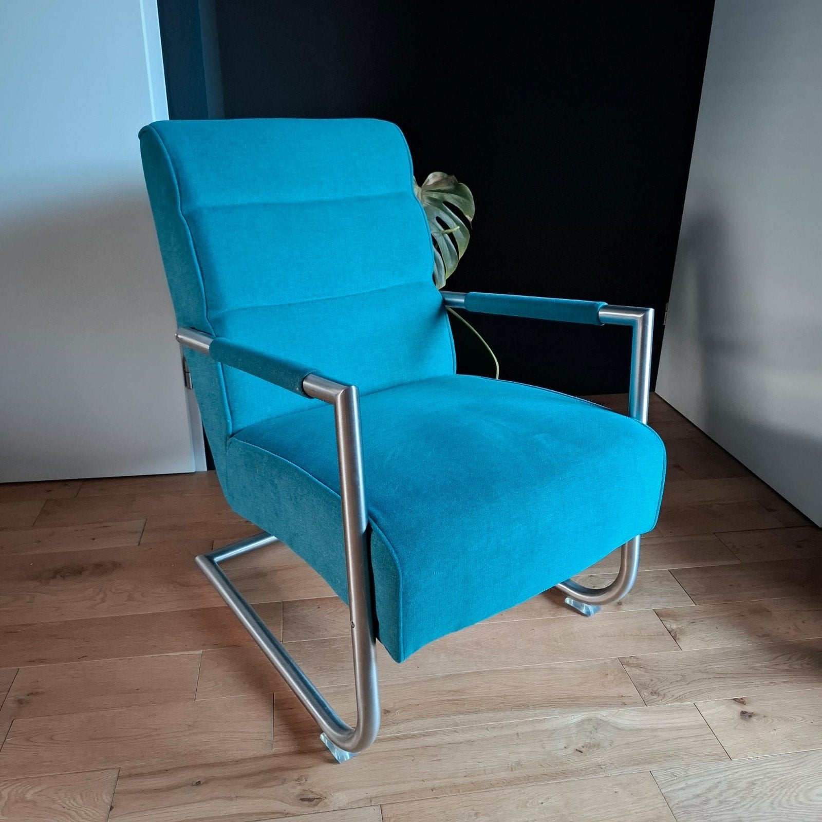 LUZERN Loungechair MONTA PETROL, Ophalen, 75 tot 100 cm, Zo goed als nieuw, Metaal