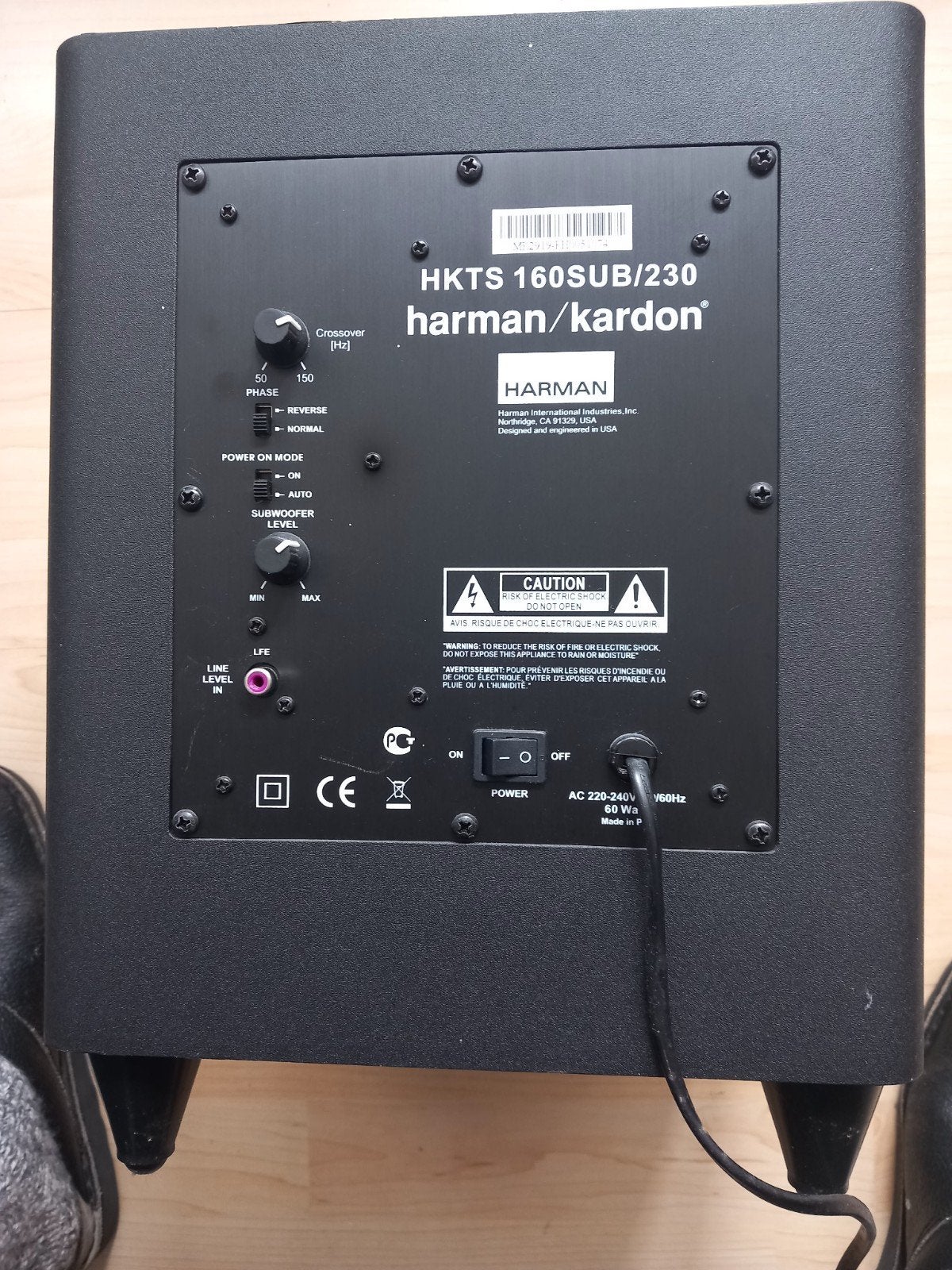 Harman Kardon HKTS 160SUB/230 Subwoofer, Audio, Tv en Foto, Luidsprekers, Ophalen, Subwoofer, Minder dan 60 watt, Harman Kardon